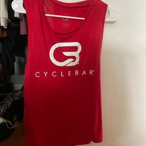 Red cyclebar tank top razor back size Large